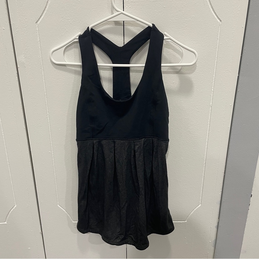 Lululemon Black and Grey Power Dance Tank